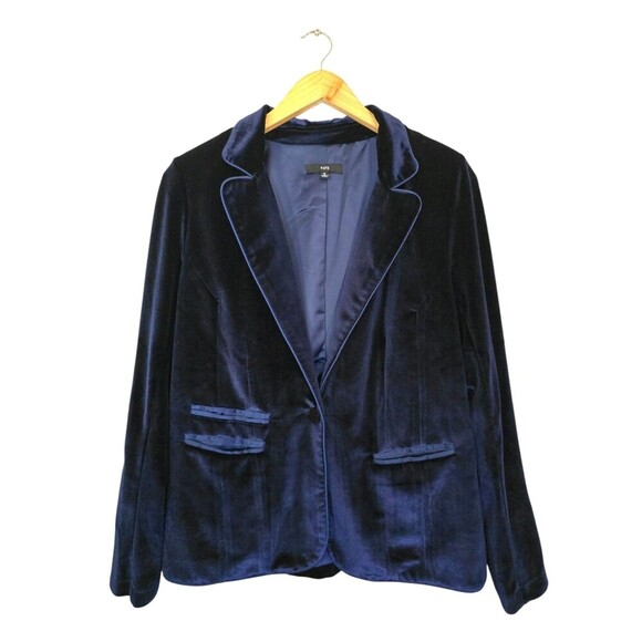 Blue Velvet Blazer Jacket Womens Size Small Coat FATE - Picture 1 of 11